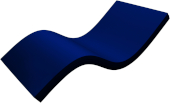 Матрац в чехле из мембранной ткани шириной 800 мм синий