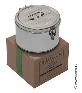 Коробка стерилизационная круглая с фильтрами КФ-6